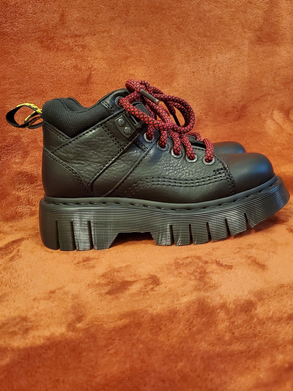 NEW Dr. Martens Black Leather Hiker Style Platform Boot